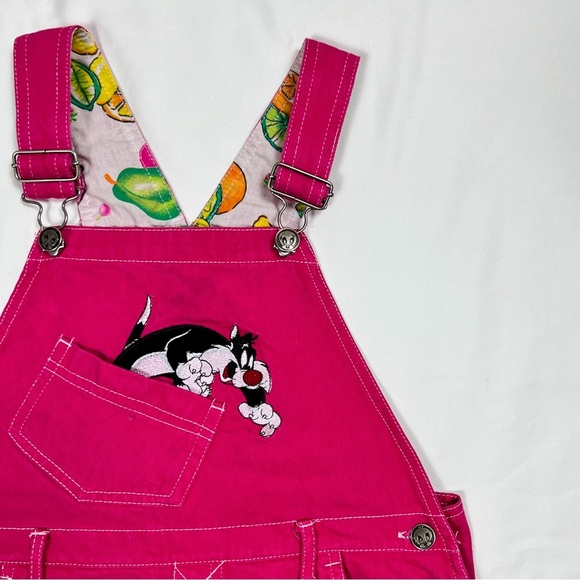 Vintage Looney Tunes Shortall Denim Overalls - Picture 3 of 7